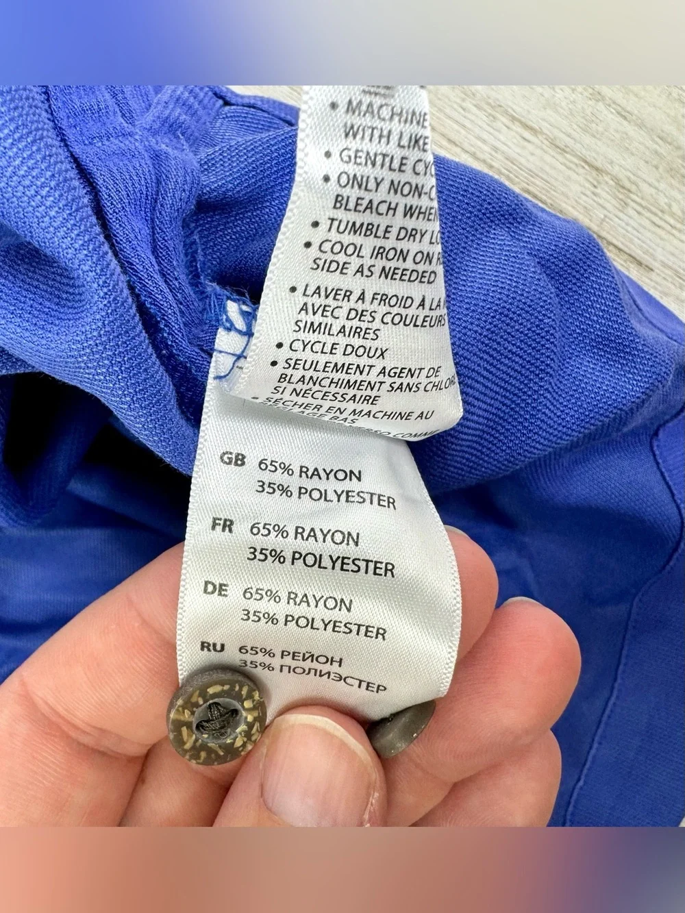 Oak Hill Mens 3XL Blue Short Sleeve Button Down Shirt Rayon Blend